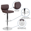 Flash Furniture Faux Leather Adjustable Bar Stool in Black