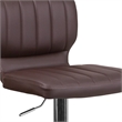Flash Furniture Faux Leather Adjustable Bar Stool in Black