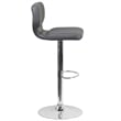 Flash Furniture Faux Leather Adjustable Bar Stool in Gray
