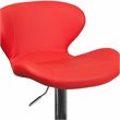 Flash Furniture Faux Leather Adjustable Bar Stool in Red