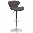 Flash Furniture Fabric Adjustable Bar Stool in Black
