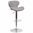 Flash Furniture Fabric Adjustable Bar Stool in Gray