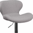 Flash Furniture Fabric Adjustable Bar Stool in Gray
