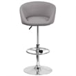 Flash Furniture Fabric Adjustable Bar Stool in Gray