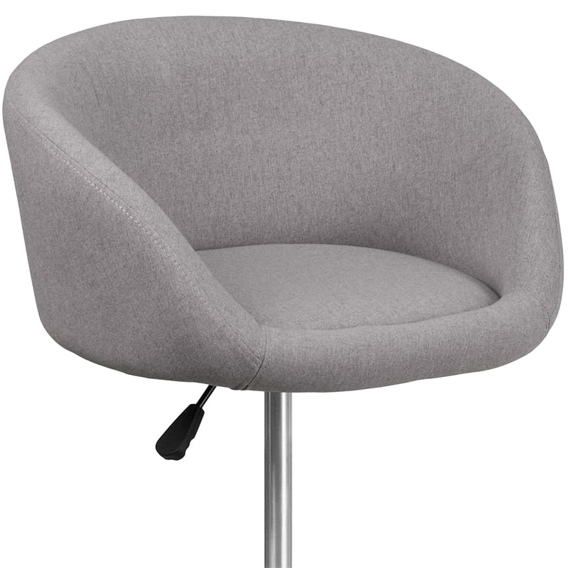 Flash Furniture Fabric Adjustable Bar Stool in Gray