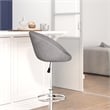 Flash Furniture Fabric Adjustable Bar Stool in Gray