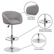 Flash Furniture Fabric Adjustable Bar Stool in Gray