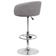 Flash Furniture Fabric Adjustable Bar Stool in Gray