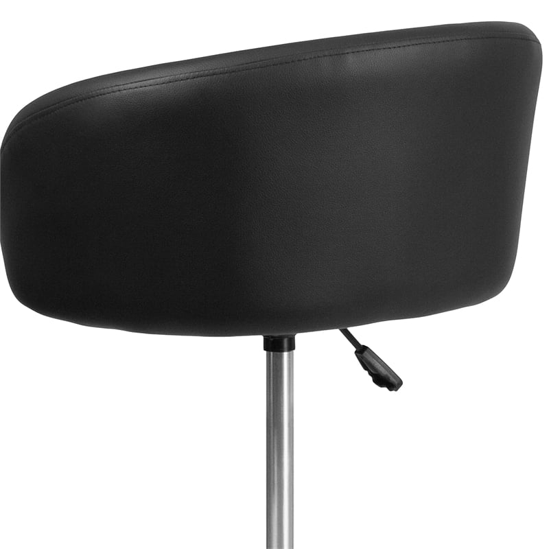 Flash Furniture Faux Leather Adjustable Bar Stool in Black