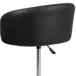 Flash Furniture Faux Leather Adjustable Bar Stool in Black