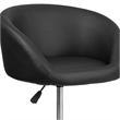 Flash Furniture Faux Leather Adjustable Bar Stool in Black