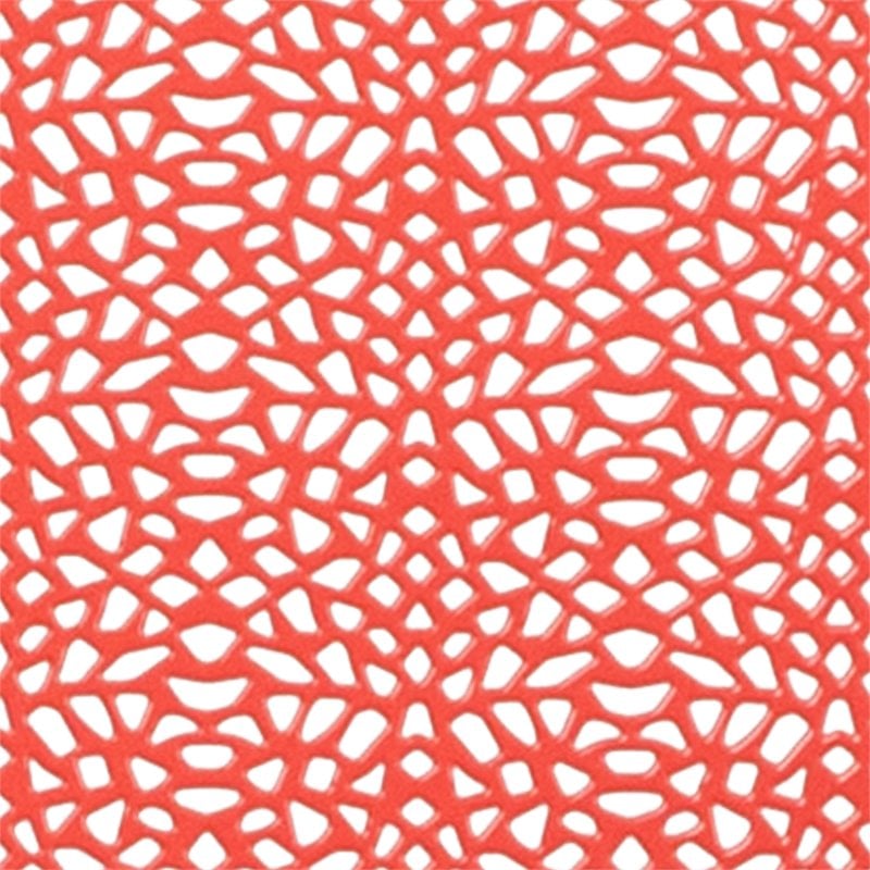 Flash Furniture Stackable Steel Square Back Patio Dining Side Chair in Coral