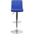 Flash Furniture Faux Leather Adjustable Bar Stool in Blue