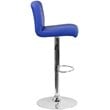 Flash Furniture Faux Leather Adjustable Bar Stool in Blue