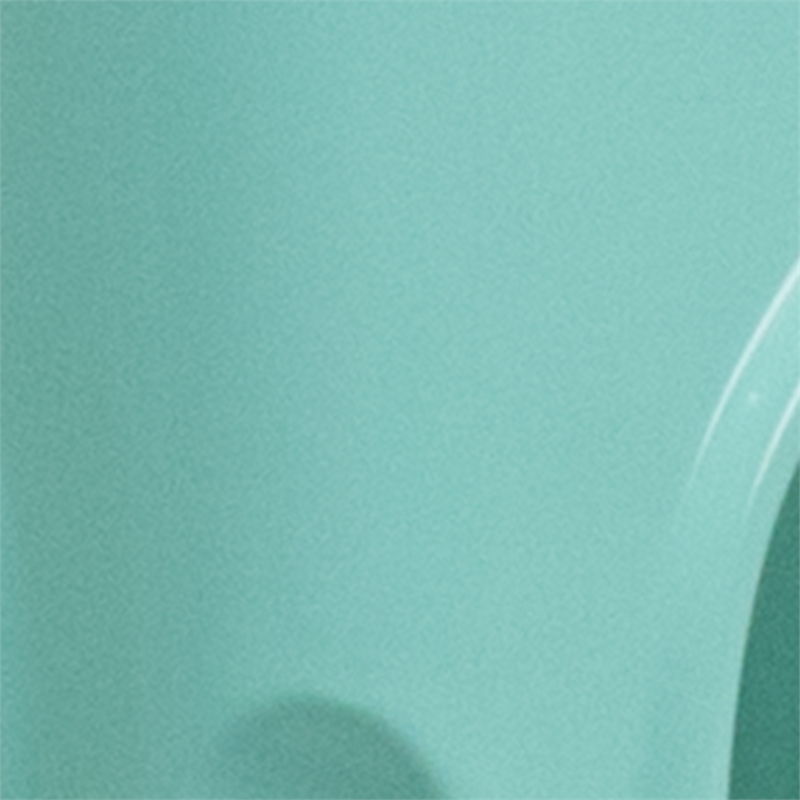 Flash Furniture Metal Curved Slat Back Dining Side Chair in Mint Green