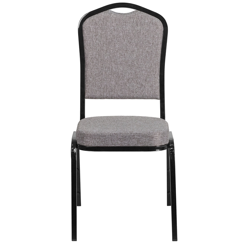 Flash Furniture Fabric Banquet Chair in Black and Gray