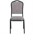 Flash Furniture Fabric Banquet Chair in Black and Gray