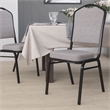 Flash Furniture Fabric Banquet Chair in Black and Gray