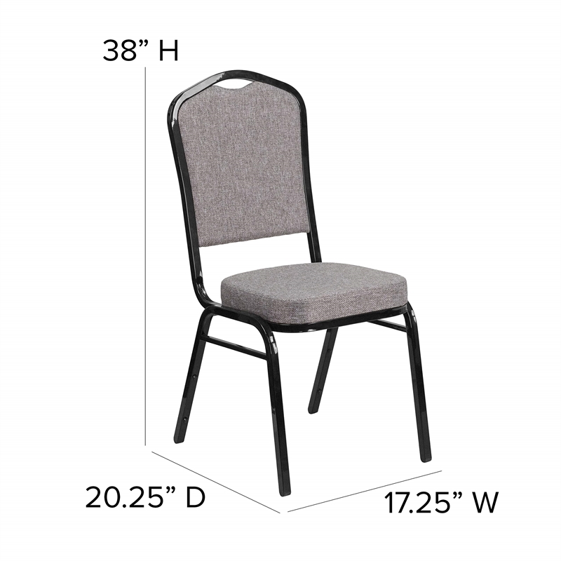 Flash Furniture Fabric Banquet Chair in Black and Gray