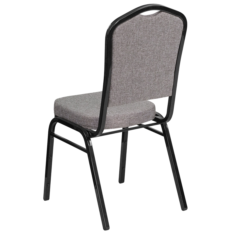 Flash Furniture Fabric Banquet Chair in Black and Gray