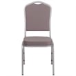 Flash Furniture Fabric Banquet Stack Chair in Silver and Gray