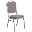 Flash Furniture Fabric Banquet Stack Chair in Silver and Gray