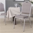 Flash Furniture Fabric Banquet Stack Chair in Silver and Gray