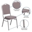 Flash Furniture Fabric Banquet Stack Chair in Silver and Gray