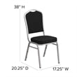 Flash Furniture Fabric Banquet Stack Chair in Silver and Gray