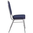 Flash Furniture Fabric Banquet Stack Chair in Silver and Navy Blue