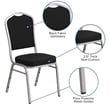 Flash Furniture Fabric Banquet Stack Chair in Silver and Black