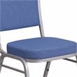 Flash Furniture Fabric Banquet Stack Chair in Silver and Blue