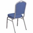 Flash Furniture Fabric Banquet Stack Chair in Silver and Blue