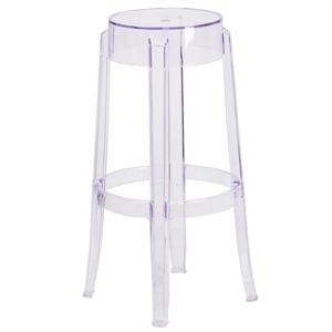Flash Furniture 30&quot Backless Transparent Bar Stool