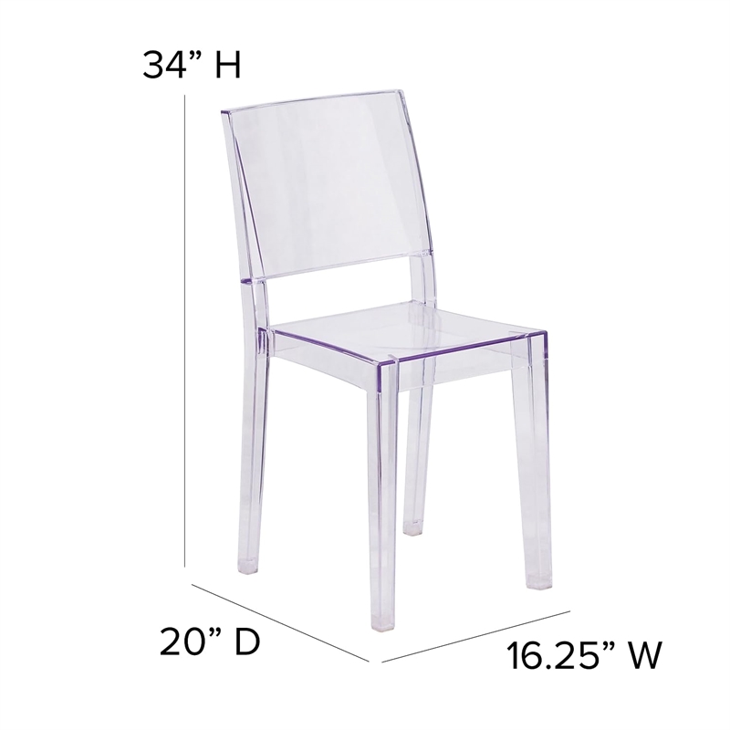 Flash Furniture Transparent Stacking Chair