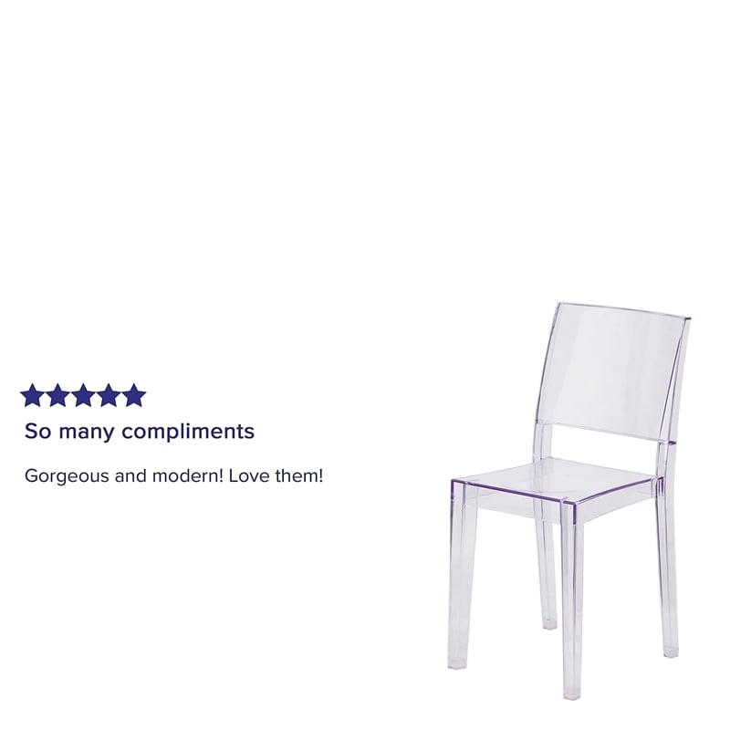 Flash Furniture Transparent Stacking Chair