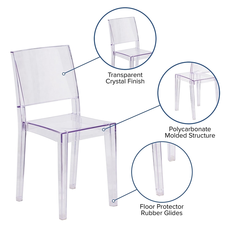 Flash Furniture Transparent Stacking Chair