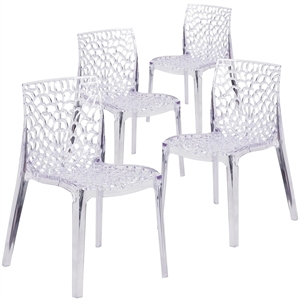 Flash Furniture Transparent Stacking Chair