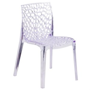 flash furniture transparent stacking chair