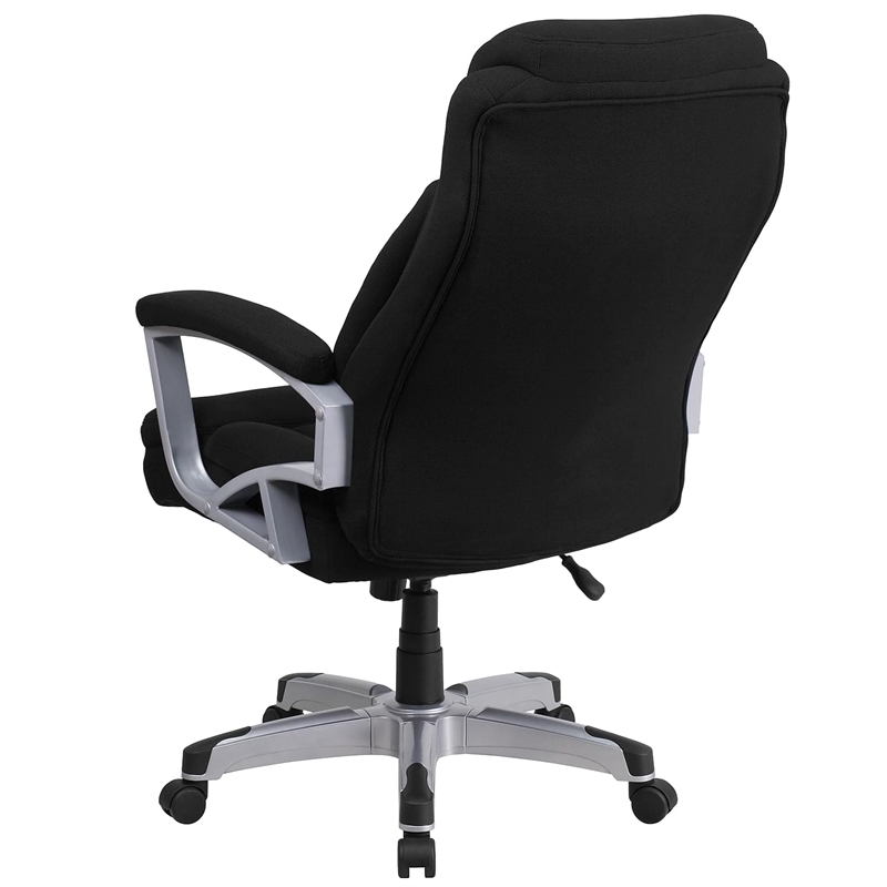 Flash Furniture Big and Tall Fabric Swivel Office Chair in Black