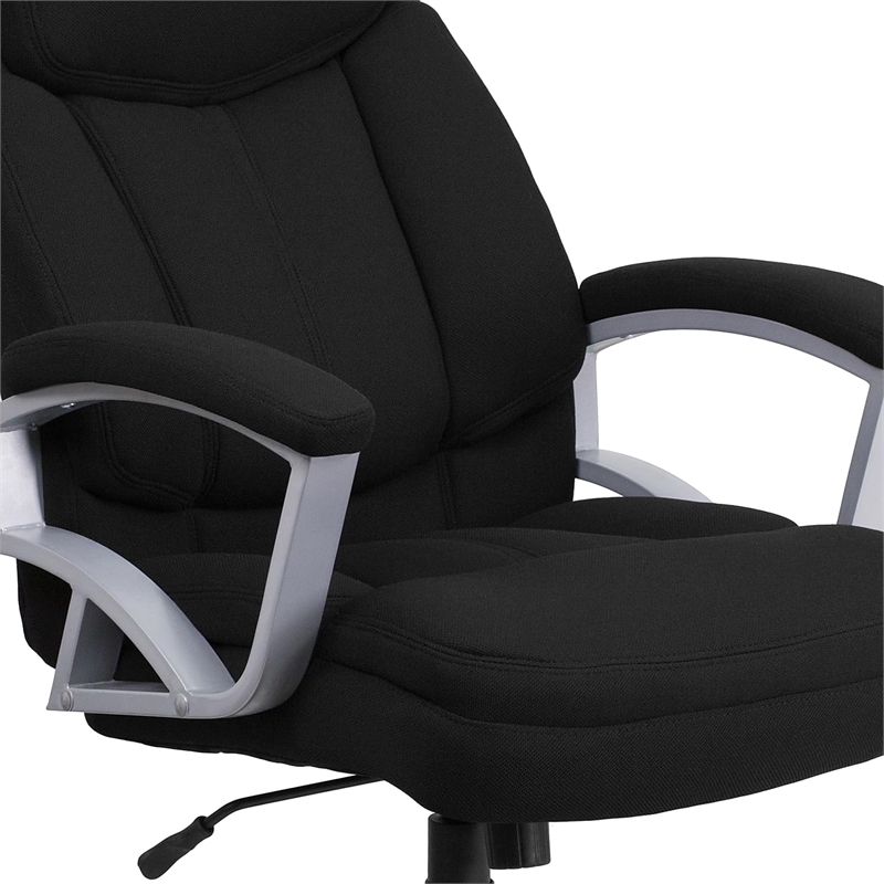 Flash Furniture Big and Tall Fabric Swivel Office Chair in Black