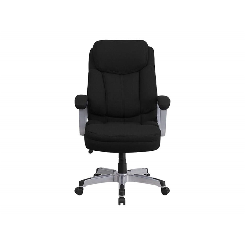 Flash Furniture Big and Tall Fabric Swivel Office Chair in Black