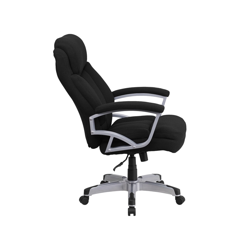 Flash Furniture Big and Tall Fabric Swivel Office Chair in Black