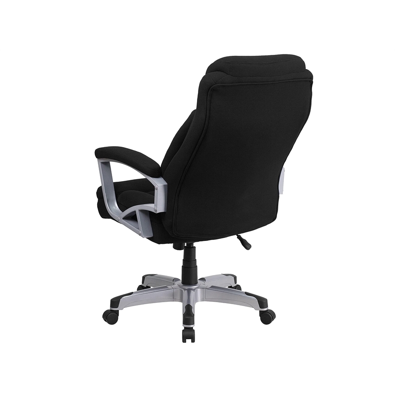 Flash Furniture Big and Tall Fabric Swivel Office Chair in Black