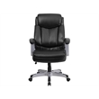 Flash Furniture Big and Tall Leather Swivel Office Chair in Black