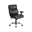 Flash Furniture Big and Tall Leather Swivel Office Chair in Black