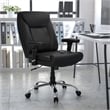 Flash Furniture Big and Tall Leather Swivel Office Chair in Black