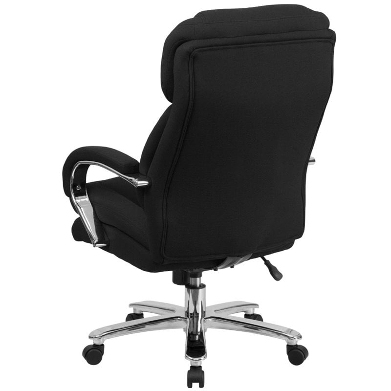 Flash Furniture Big and Tall Fabric Swivel Office Chair in Black