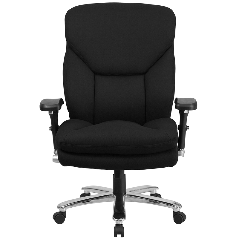 Flash Furniture Big and Tall Fabric Swivel Office Chair in Black