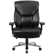 Flash Furniture Big and Tall Leather Swivel Office Chair in Black